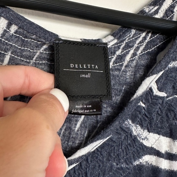 Anthropologie Deletta Printed Scoop Neck Blouse - Picture 3 of 3